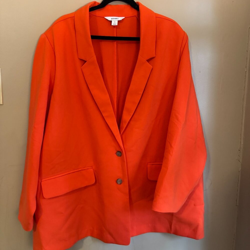 Old Navy Relaxed Blazer Warm Sunset Long Sleeve 2 Button Unlined Jacket